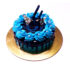 Chocolate cake with blue icing